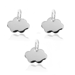 Charms Argent Lisse Charm - Nuage 6x9 mm