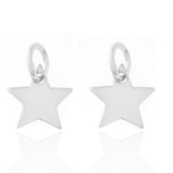 Charm Plata Lisa Charm - Estrella 8mm