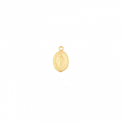 Charms Argent Lisse Charm - Médaille Vierge 10 mm