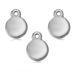 Charms Argent Lisse Charm Argent - Plaque 4 mm - 5 unités