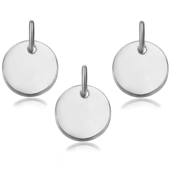 Charms Argent Lisse Charm Argent - Cercle 4mm, 5mm, 6mm y 8mm - Plaqué Or Et Argent Rhodium