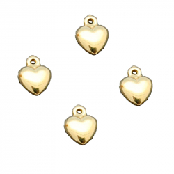 Silver Charms Charm - Heart 8mm