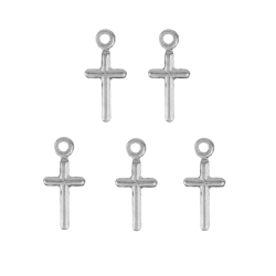 Silver Charms Charm - Smooth Cross 10mm