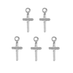 Charm Plata Lisa Charm - Liso Cruz 14mm