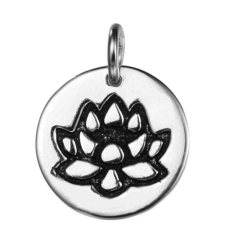 Charm Plata Lisa Charm Plata 10mm - Flor