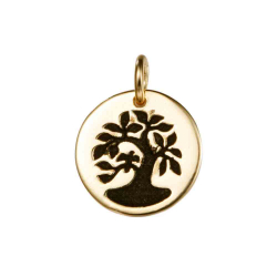 Silver Charms Charm Circle 10mm - Life Tree