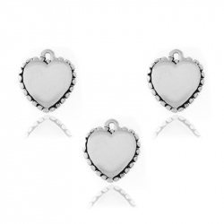 Silver Charms Silver Charm - Heart 9mm