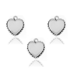 Silver Charms Silver Charm - Heart 9mm