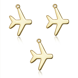 Charms Argent Lisse Charm Argent - Avion 12 mm