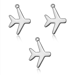 Charm Glattes Silber Charm Silber - Flugzeug 12 mm