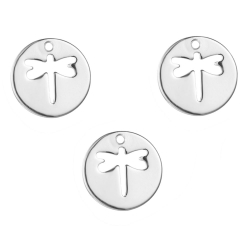 Charm Plata Lisa Charm Plata - Libelula 10mm