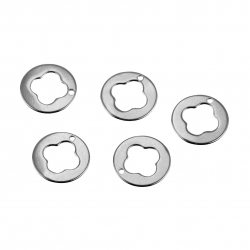 Silver Charms Charm Plate 12mm - Flower