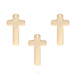 Charm Glattes Silber Charm Silber - Kreuz 16 x 8 mm