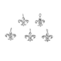 Charm Plata Lisa Charm Plata - Flor Lis 8*8mm