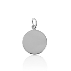 Charm Glattes Silber Charm Silber - Kreis - 20 mm