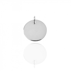 Silver Charms Plate Charm - Circle - 20mm