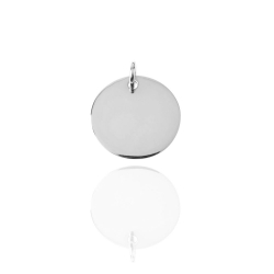 Charm Plata Lisa Charm Chapa - Circulo - 20mm