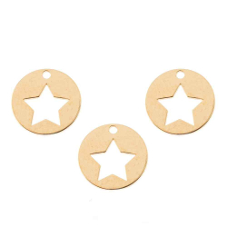 Charm Plata Lisa Charm - Estrella 10mm