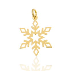 Charm Plata Lisa Charm - Copo de Nieve - 16mm