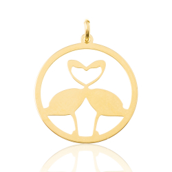 Charm Plata Lisa Charm - Pajaro-Corazon - 20mm