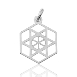 Charms Argent Lisse Charm - Mandala - 10 mm