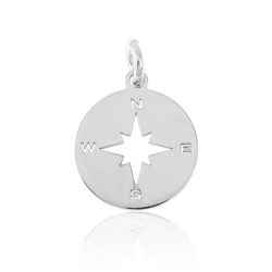 Silver Charms Charm - Compass Rose - 12mm