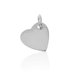 Charm Glattes Silber Charm Silber - Herz 12 mm