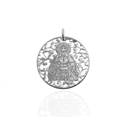 Charm Glattes Silber Charm - Jungfrau der Hoffnung von Macarena - 12 mm