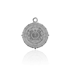 Charm Plata Lisa Charm - Azteca Sol - 13mm