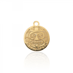 Silver Charms Charm - Aztec Sun - 13mm