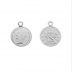 Charm Plata Lisa Charm - 5 Francs - 10mm