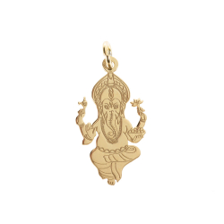 Charm Glattes Silber Charm - Ganesh 20 x 12 mm