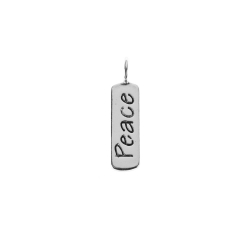 Charm Plata Lisa Charm Placa - Peace 16*5mm