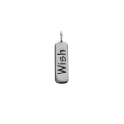 Silver Charms Charm Placa - Wish 16*5mm