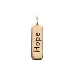 Charm Plata Lisa Charm Placa - Hope 16*5mm