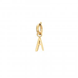 Steel Charms Charm Steel - Letters 10mm - Gold Plated