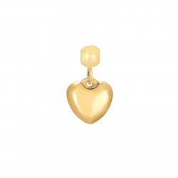 Steel Charms Charm Steel - Sliding Heart 8mm - Gold and Steel Color