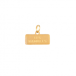 Steel Charms Steel Charm - Les Rambles  - 15 x 7 mm - Gold Colour