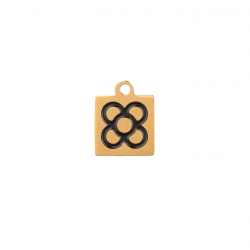 Steel Charms Steel Charm - Panot de Barcelona  - 7 mm - Gold and Steel Colour