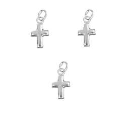 Charm Glattes Silber Charm Silber - Kreuz 10 x 7 mm