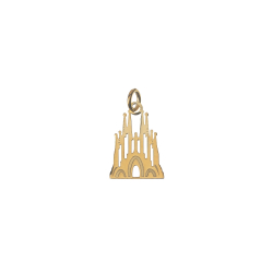 Silver Charms Charm - Sagrada Familia - 16 mm - Gold Plated and Rhodium Silver