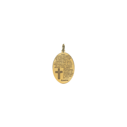 Silver Charms Charm - The Lord's Prayer - 18 * 12 mm - Gold Plated and Rhodium Silver