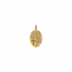 Silver Charms Charm - The Lord's Prayer - 18 * 12 mm - Gold Plated and Rhodium Silver