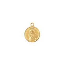 Silver Charms Silver Charm - Saint Rita of Cascia 11mm - Silver Gold and Silver