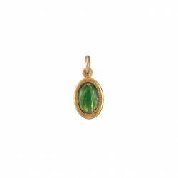 Charm Plata Lisa Charm Virgen Enamel - 8*6 mm and 11*7 mm - Bañado Oro