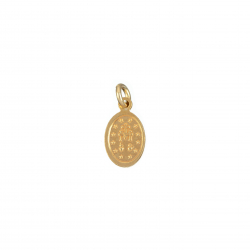 Charm Plata Lisa Charm Virgen Enamel - 8*6 mm and 11*7 mm - Bañado Oro