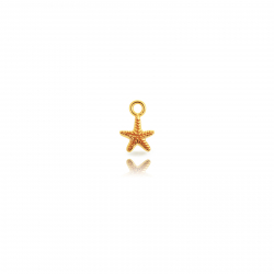 Charm Plata Lisa Charm Plata - Estrella de Mar - 7mm - 1ud - Bañado en Oro y Plata Rodiada