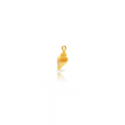 Charm Plata Lisa Charm Plata - Caracola de Mar - 16*7mm - 1ud - Bañado en Oro y Plata Rodiada