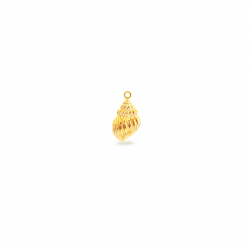 Charm Plata Lisa Charm Plata - Caracola de Mar - 23*14mm - 1ud - Bañado en Oro y Plata Rodiada