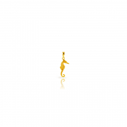 Charm Plata Lisa Charm Plata - Caballo de Mar - 23*10mm - 1ud - Bañado en Oro y Plata Rodiada